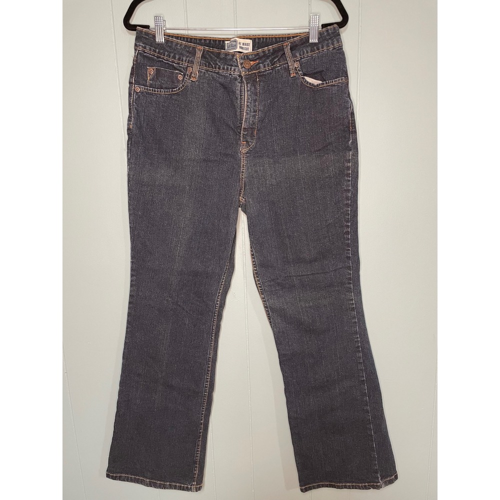 Signature Levi Strauss Bootcut Jeans Womens 12 Short Dark Wash Excellent Stretch